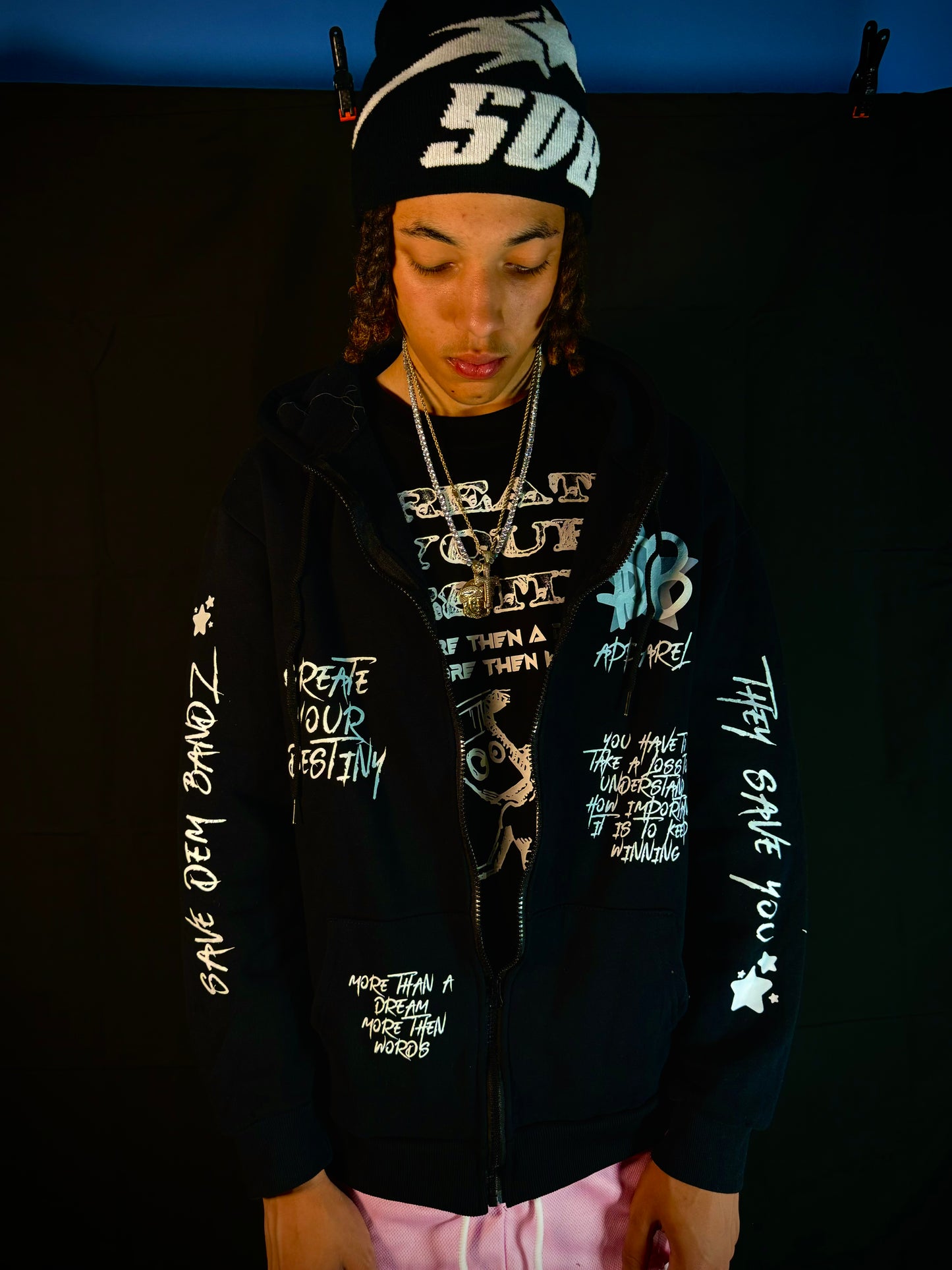 SDB Zip-Up Hoodie - BLACK