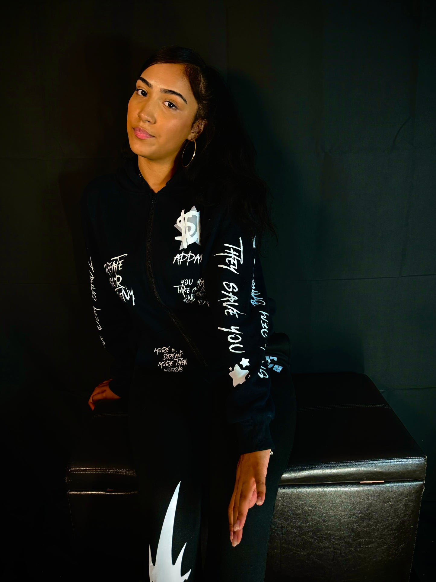 SDB Zip-Up Hoodie - BLACK